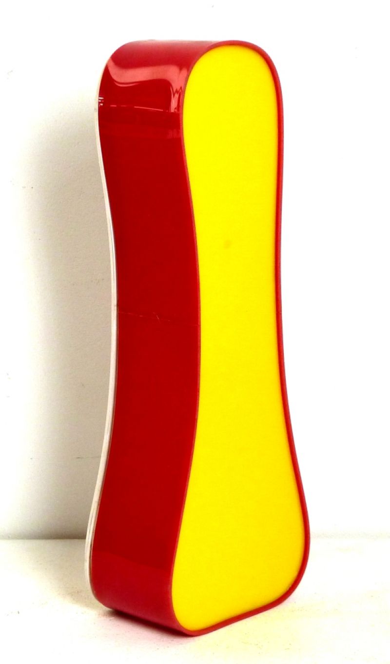 LETTERA  (I) RED-YELL-OVAL PLEXIGLASS Made in italy