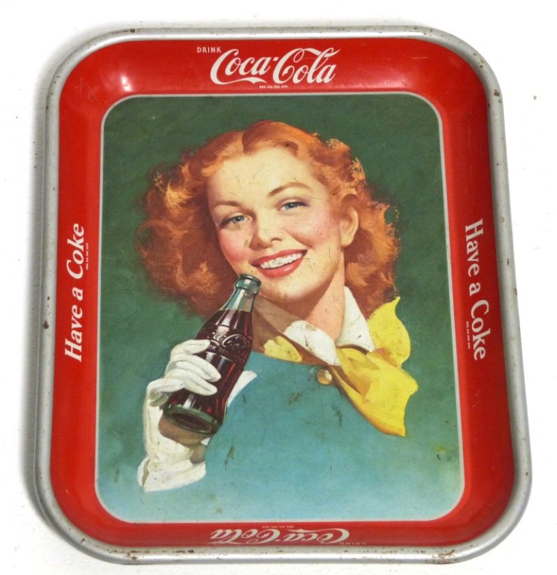 COCA COLA TRAY  ( 1950 ) Made in Usa