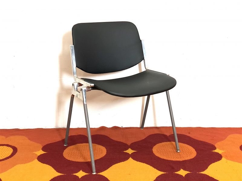 Chair DSC 106 BLACK - B - Anonima Castelli Design Giancarlo Piretti 1960 Made in Italy