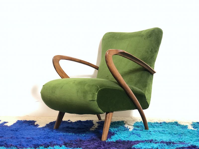 Vintage 1940s armchair design PAOLO BUFFA Made in Italy