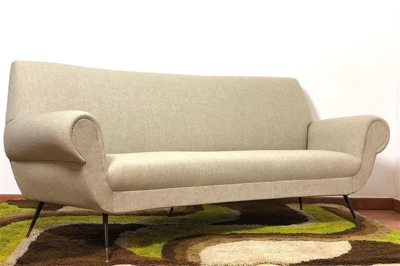 Divano 3 posti Anni 50 Design Gigi Radice By Minotti Made in Italy