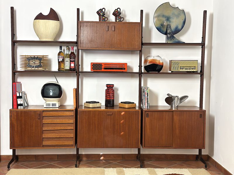 Libreria Vintage 3 Campate Bifacciale Anni 60 Vintage - Made in Italy -