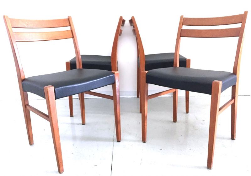 Set di 4 Sedie Scandinave Vintage Anni 60 Made in Italy