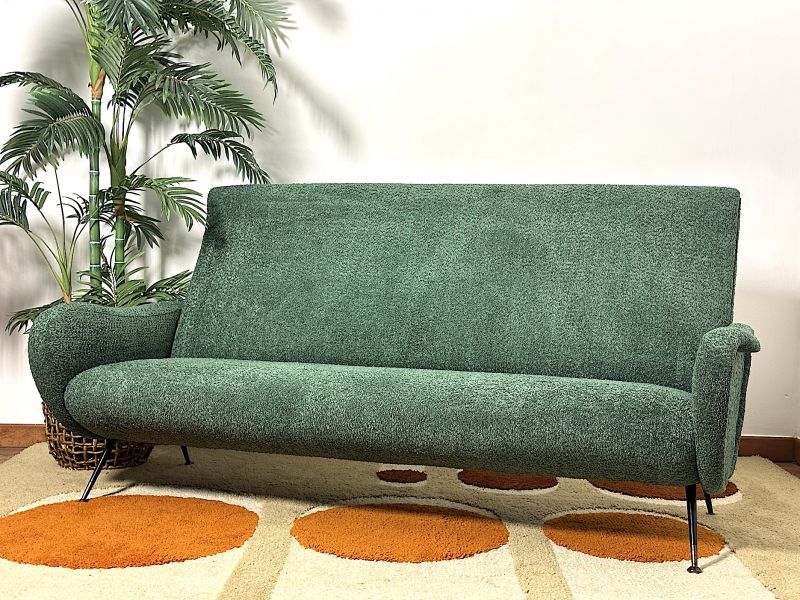 LADY 3 Seater Sofa Design Attributed to Marco Zanuso 1950s Made in Italy