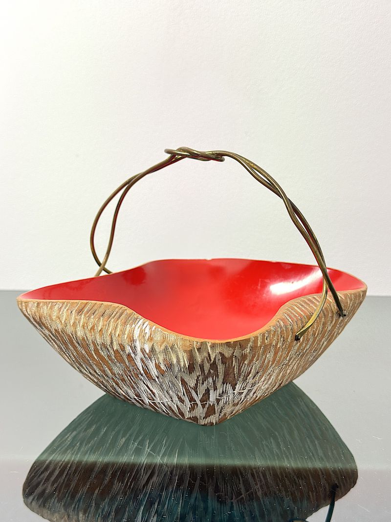 Aldo Tura Centerpiece Basket for Macabo – 1950s Made in Italy