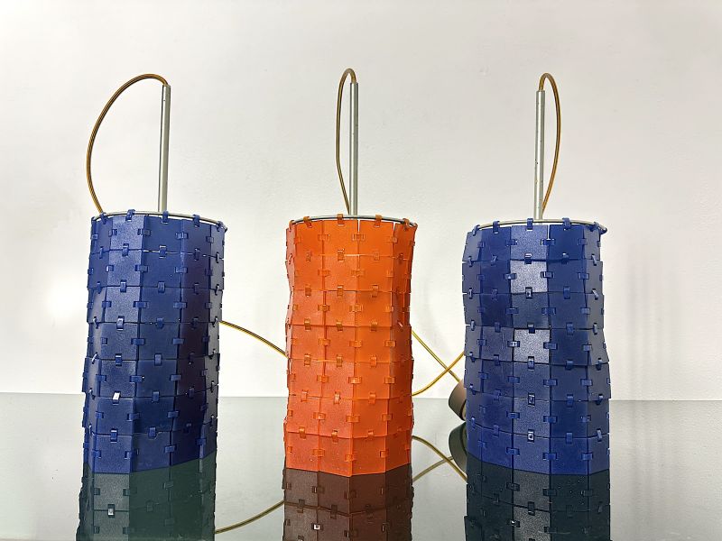 Set of 3 BLOC T Lamps – Design Rodolfo Dordoni for Arteluce / Flos – 1980s Made in Italy