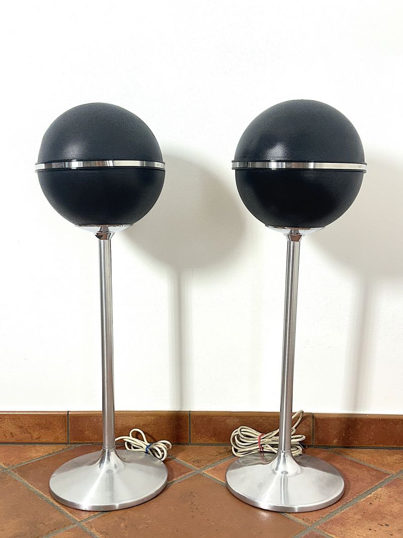 Coppia Diffusori Vintage Grundig Audiorama 4000 Black Anni 70 Made in Germany