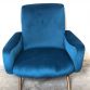 LADY ARMCHAIR Blue Cobalt 1950s Design Marco Zanuso Made in Italy