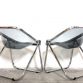 Pair of Armchairs PLONA (BLK)  By GIANCARLO PIRETTI for ANONIMA CASTELLI Made in Italy
