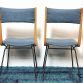 Set of 2 BOOMERANG chairs by Carlo De Carli 1950s Made in Italy