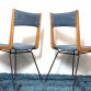 Set of 2 BOOMERANG chairs by Carlo De Carli 1950s Made in Italy