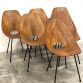 Set of 6 Bent Plywood Chairs 1950s Design VITTORIO NOBILI -Made in Italy -