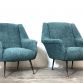 Pair of MINOTTI armchairs 1960s Design Gigi Radice - Made in Italy -