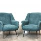 Pair of MINOTTI armchairs 1960s Design Gigi Radice - Made in Italy -