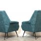 Pair of MINOTTI armchairs 1960s Design Gigi Radice - Made in Italy -