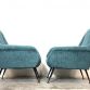 Pair of MINOTTI armchairs 1960s Design Gigi Radice - Made in Italy -