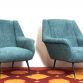 Pair of MINOTTI armchairs 1960s Design Gigi Radice - Made in Italy -