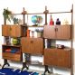 Vintage bookcase design Vittorio Dassi (3 Bays) 1960s Made in Italy