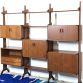 Vintage bookcase design Vittorio Dassi (3 Bays) 1960s Made in Italy