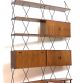 Vintage 2 Bay Freestanding Bookcase By ISA BERGAMO 1960s -Made in Italy-