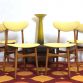 Set di 4 Sedie in Faggio Lt.Yellow Vintage Anni 60 Design SCANDINAVO - Made in Italy-