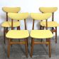 Set di 4 Sedie in Faggio Lt.Yellow Vintage Anni 60 Design SCANDINAVO - Made in Italy-