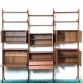 Vintage 3-bay bookcase Design VITTORIO DASSI 1960s Made in Italy