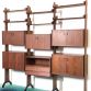 Vintage 3-bay bookcase Design VITTORIO DASSI 1960s Made in Italy