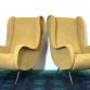 Pair of SENIOR Vintage 50s Armchairs Design Attributed Marco Zanuso - Made in Italy -