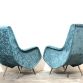 Pair of Armchairs ISA Years 50 Design ALDO MORBELLI Made in Italy