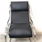 Chrome & Black Leather Sculptural Rocking Chair by Heals, 1970s Made in London