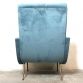 LADY ARMCHAIR Sky.Blue 50s Design Attributed Marco Zanuso Made in Italy