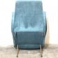 LADY ARMCHAIR Sky.Blue 50s Design Attributed Marco Zanuso Made in Italy