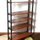 Vintage 1960s cabinet / bookcase with 5 shelves - Made in Italy -