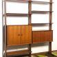 Libreria Bifacciale Vintage Anni 60 a due campate Made in Italy