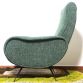 POLTRONA  LADY  Dark Green  Anni 50 Design Attribuito Marco Zanuso Made in Italy