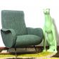 POLTRONA  LADY  Dark Green  Anni 50 Design Attribuito Marco Zanuso Made in Italy