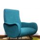 LADY ARMCHAIR Sky.Blue 50s Design Attributed Marco Zanuso Made in Italy