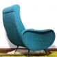 LADY ARMCHAIR Sky.Blue 50s Design Attributed Marco Zanuso Made in Italy