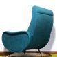 LADY ARMCHAIR Sky.Blue 50s Design Attributed Marco Zanuso Made in Italy