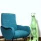 LADY ARMCHAIR Sky.Blue 50s Design Attributed Marco Zanuso Made in Italy