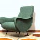 LADY ARMCHAIR Dark Green 50s Design Attributed to Marco Zanuso Made in Italy