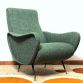 LADY ARMCHAIR Dark Green 50s Design Attributed to Marco Zanuso Made in Italy