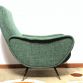 LADY ARMCHAIR Dark Green 50s Design Attributed to Marco Zanuso Made in Italy