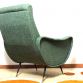 LADY ARMCHAIR Dark Green 50s Design Attributed to Marco Zanuso Made in Italy