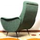 LADY ARMCHAIR Dark Green 50s Design Attributed to Marco Zanuso Made in Italy