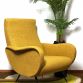 ARMCHAIR LADY Lt.Yellow Years 50s Design attributed Marco Zanuso Made in italy
