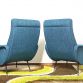 Coppia di Poltrone  LADY  Lt. Blue Anni 50 Design Attribuito Marco Zanuso Made in Italy