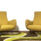 Coppia di Poltrone  LADY  Lt.Yellow Anni 50 Design Attribuito Marco Zanuso Made in Italy