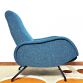 POLTRONA  RECLINABILE Anni 50 Design Attribuito Marco Zanuso Made in italy